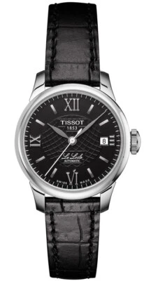 Tissot Ladies Le Locle Black Dial Black Leather Automatic Watch T41.1.123.57 - Image 1 of 2