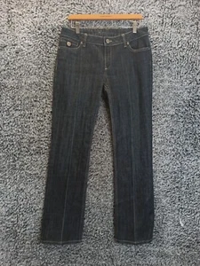 Banana Republic Jeans Women 8 Blue Straight Slim Leg Stretch Mid Rise Denim - Foto 1 di 9