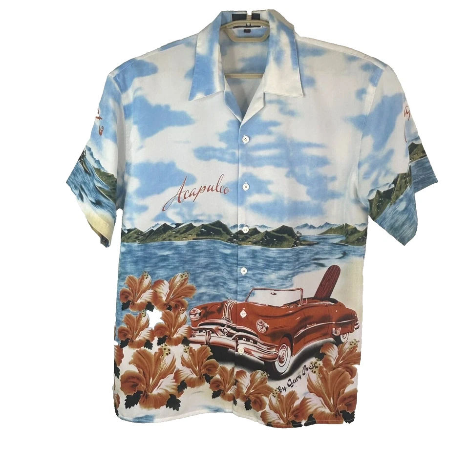 Мужская гавайская рубашка Big Brother The Aloha Gary Boy Acapulco классический автомобиль средний размер - Изображение 1 из 4