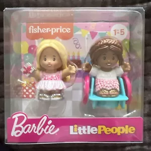 Fisher-Price Little People Barbie Figure 2 Pack, Birthday Fun Friends Gift, New - Picture 1 of 6