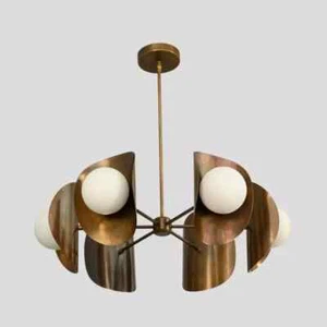 6 Light Modern Ceiling Pendant Light Lamp antique brass Modern Statement sputnik - Picture 1 of 6