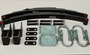 Trailer 4 Leaf Double Eye Spring Suspension and Single Axle Hanger Kit for 2 3/8 - Foto 1 di 2