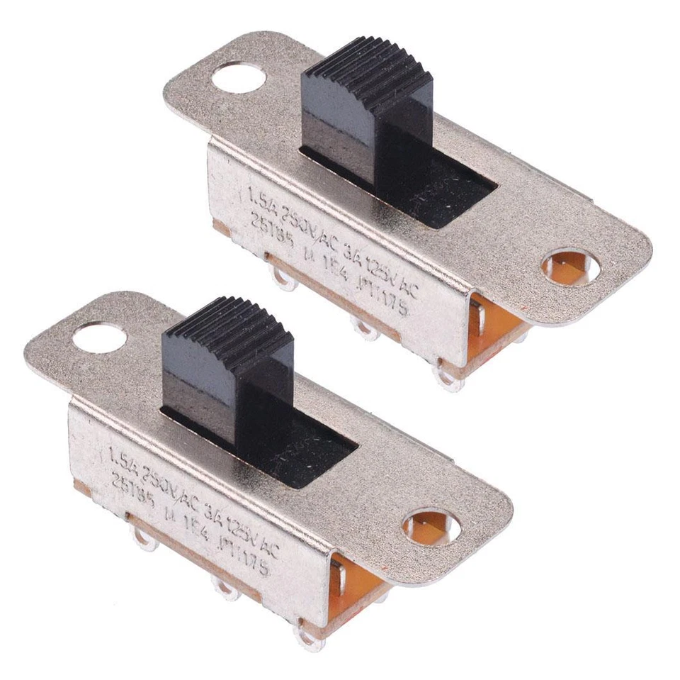 2 x On-On Standard Slide Switch DPDT 1.5A - Image 1 of 1