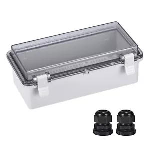 Junction Box Electrical Enclosure IP67 Waterproof ABS Plastic Hinged Cover 7.9" - Picture 1 of 9