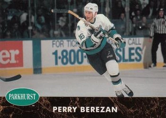 #381 Perry Berezan - San Jose Sharks - 1991-92 Parkhurst Hockey - Image 1 of 1