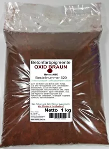 1 kg Oxid Braun - Pigment Eisenoxid - für Betonmasse, Putze, Gips - Bild 1 von 4