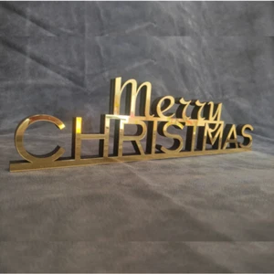 Frohe Weihnachten Schild Weihnachtsdeko Unikat Weihnachtsgeschenk Spiegel Acrylschild - Bild 1 von 4