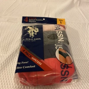 U.S. Polo Assn. 4 pack Hipsters Tag free, Ultra Comfort Size L  - Picture 1 of 11