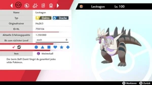 Shiny Lectragon Dracozolt Pokemon Schwert Schild 6DV! + Meisterball - Picture 1 of 5