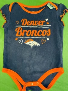 NFL Denver Broncos Girly 100% Cotton Bodysuit/Vest Infant Baby 3-6 Months - Picture 1 of 3