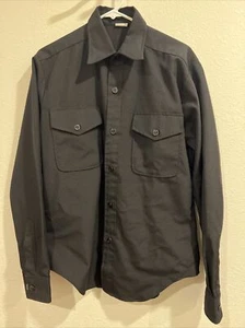 Mens Black Navy Uniform Shirt 15 1/2 x 35 - Picture 1 of 5