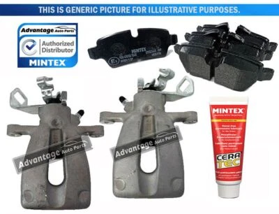 For Mitsubishi Outlander MK2 Brake Calipers + Brake Pads Mintex Rear 2006-2012 - Image 1 of 4