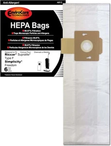 EnviroCare Vacuum Cleaner Dust Bags fit Riccar Type F Uprights - Picture 1 of 6