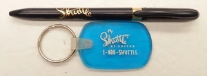 Vintage Fly Shuttle von United Airlines Schlüsselanhänger * Tintenstift Promo Airlines Swag - Bild 1 von 2