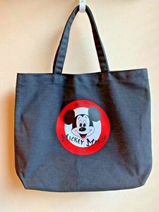 Disney Mickey Mouse Denim Canvas Tote Shoulder Bag New - Picture 1 of 3