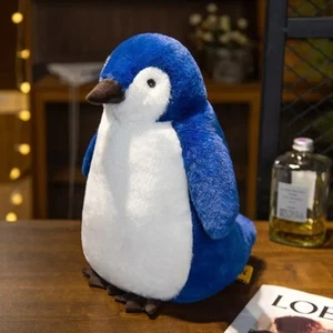 Penguin Blue B 10 Inch Stuffed Animal Plush Toys Toddler Fluffy Dolls Kids Gifts - Picture 1 of 5