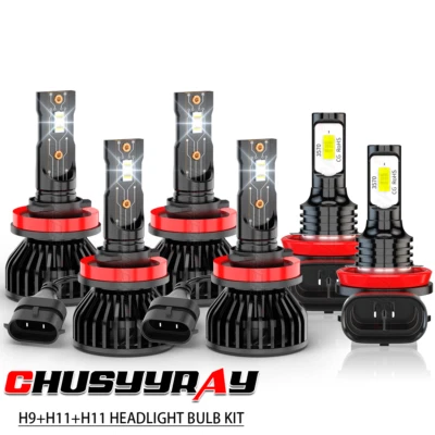 For Ford Ranger 2021 2022 2023 6x LED Headlight Hi/Lo + Fog Light Bulbs kits 6K - Image 1 of 4