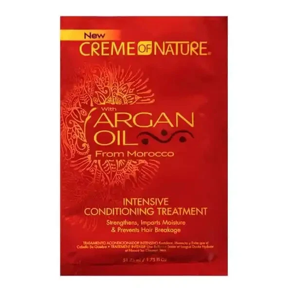 Bolsa de tratamiento acondicionador intensivo de aceite de argán Creme Of Nature 1,75 oz Foto 1 de 1