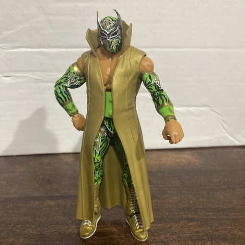 WWE Mattel Elite Series 25 Sin Cara Action Figure Green Gold Attire Hunico RARE Cover