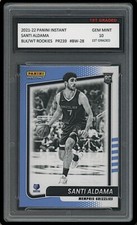 SANTI ALDAMA 2021-22 PANINI INSTANT BLACK & WHITE 1ST GRADED 10 ROOKIE CARD RC