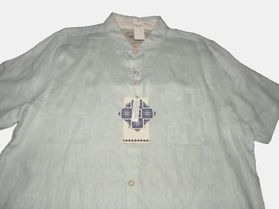 Bruno Positano Men's Washable Linen SS Button Front Shirt Size Large NWT - Image 1 of 2