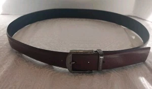 Authentic CANALI Leather Belt MENS Brown Black 100/115 BRASS ITALY Scuffed Luxur - Picture 1 of 13