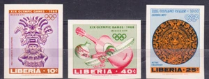 W LIBERIA 0461v-463v MEXICO OLYMPIC - Picture 1 of 1