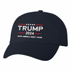 Trump 2024 Keep America Great Hat Buckle Back Navy