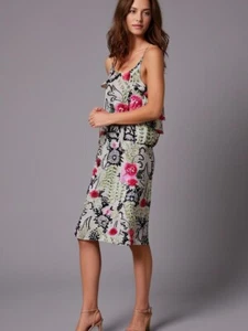 Wayne Cooper Dress Spring Carnival Floral AUS 14 US 10 Midi Ruffle NEW Event - Picture 1 of 6