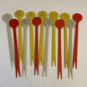 #6281 Vintage United Airlines Swizzle Stir Sticks Yellow Orange White - Picture 1 of 6
