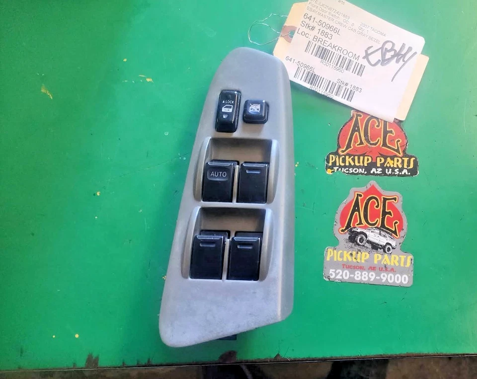 05-11 Toyota Tacoma Crew Cab Driver Side Power Master Window Switch Grey Bezel Foto 1 de 4