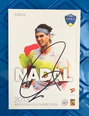 RAFAEL NADAL Autographed 5x7 Promo Card W&S Open BEAUTY!!!! - Image 1 of 2
