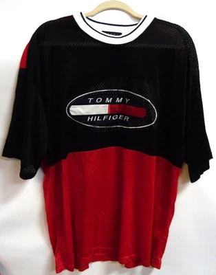 Vintage Tommy Hilfiger Sports XL Jersey Mesh Shirt Mens - Imagem 1 de 4