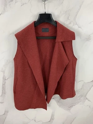 OSKA gekochte Moessmer Wolle asymmetrisch rot Strickjacke vorne offen Größe 3 - Bild 1 von 4