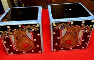 Feiertage Salz & Pfefferstreuer Weihnachten Mainstreet Collection Keramik Elch - Bild 1 von 3