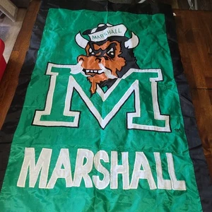 Marshall Trueno Rebaño Bandera Patio Verde Bandera Decoración Universidad - Imagen 1 de 5