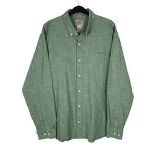Camicia verde L.L.BEAN manica lunga casual misto cotone uomo L - Foto 1 di 4