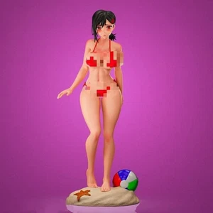 Beach Volleyball Bikini Cute Girl 3D Print Model Kit 1/24 Unassembled Unpainted - Picture 1 of 5