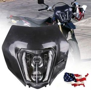 LED Headlight Mask DRL For SUZUKI DRZ400 E/S/SM DR200S DR650SE DRZ400SM DRZ400S - Picture 1 of 12