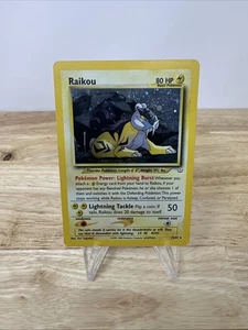 Pokemon Vintage Neo Revelation Holo Rare Raikou Card 13/64 LP Nice - Picture 1 of 14
