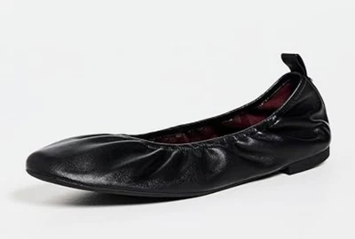 NIB TORY BURCH $198  EDDIE BALLET FLAT SHOE IN PERFECT BLACK/Sz 9.5 - Image 1 of 4