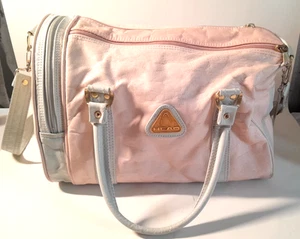 Vintage HEAD ST MORITZ Holdall Duffle Gym Bag Pink Grey Retro - Picture 1 of 19