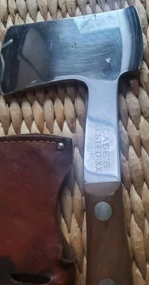 ИЗЯЩНЫЙ Ранний Винтажный Чехол XX Протестированный Топор с Деревянной Ручкой В Идеальном Винтажном Состоянии товара  - Изображение 1 из 4