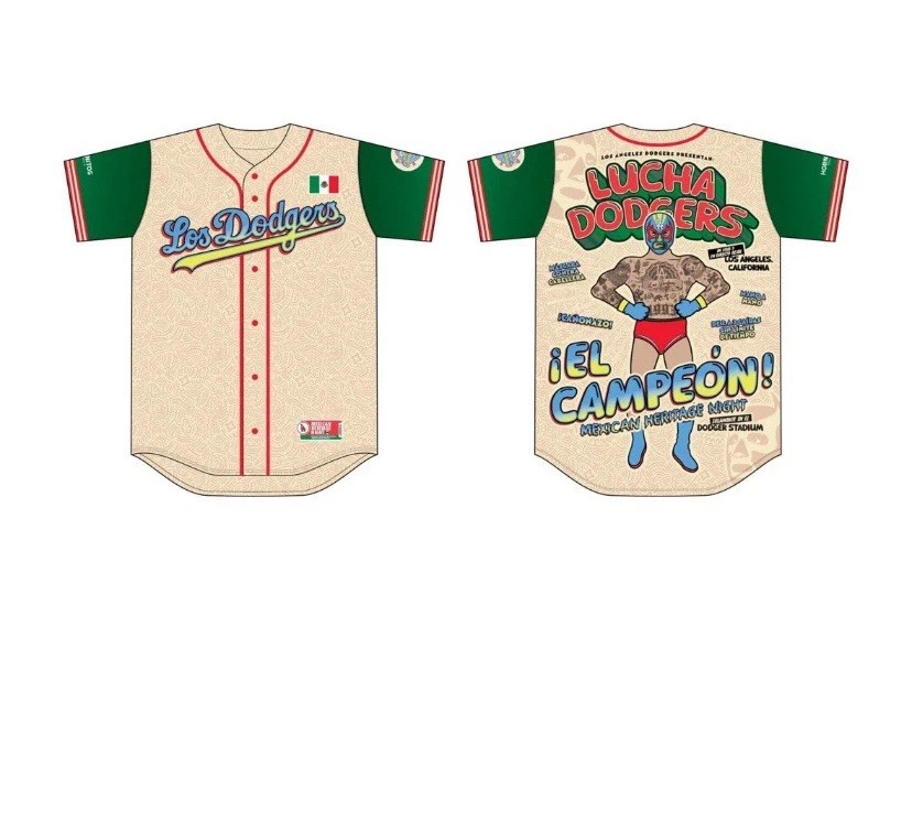 2025 Los Angeles Dodgers Mexican Heritage Night Jersey XL Lucha Libre SGA 5/20 - Image 1 of 1