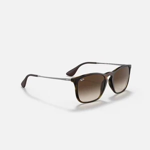 Ray-Ban Chris Sunglasses Rubber Havana Frame, Brown Gradient Lens, 54M - Picture 1 of 12
