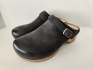 Zapatos zueco de trabajo Dansko para mujer talla EU 37 US 6,5-7 negro mate sin cordones usados en excelente estado - Imagen 1 de 8