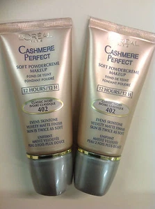 3 X L'Oreal Cashmere Perfect Soft PowderCreme foundation CLASSIC IVORY #402 NEW. - Picture 1 of 3