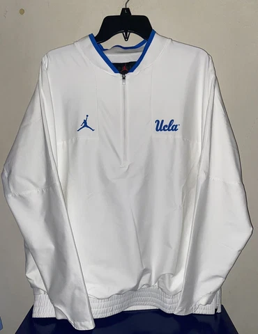 New Nike Air Jordan Men's UCLA Bruins Coaches 1/2 Zip Jacket Sz Large DM9159-100 Cover