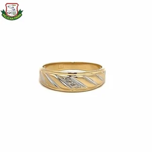 MEN'S 10K GOLD & DIAMOND BAND, .015 CTW (PPJ043205) - Picture 1 of 5