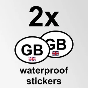 2x GB Self Adhesive Stickers, Great Britain Stickers, GB Decals, GB Car Stickers - Picture 1 of 2
